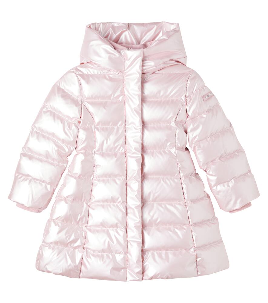 Monnalisa Hooded Down Jacket In Pink
