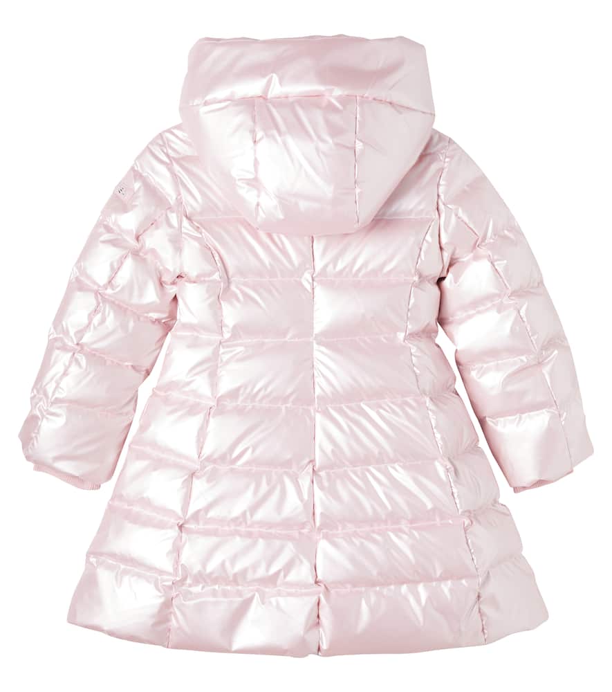 Monnalisa Hooded Down Jacket In Pink
