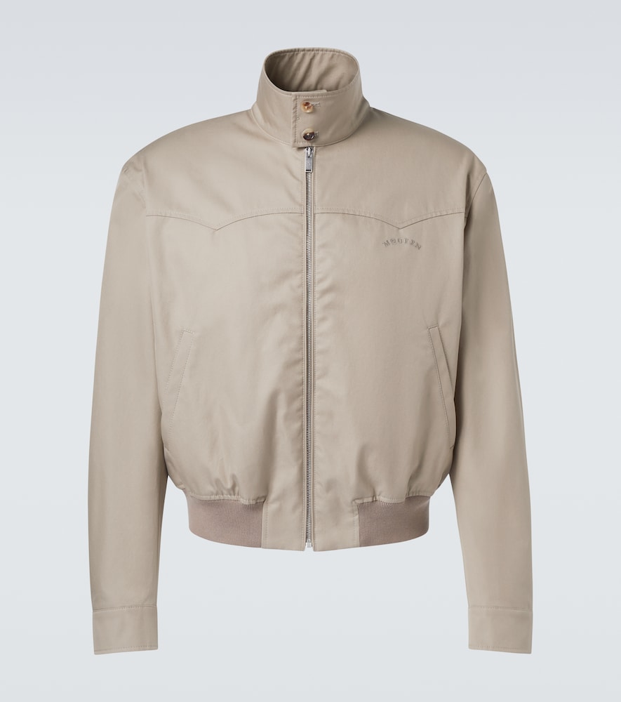 McQueen Logo cotton gabardine jacket