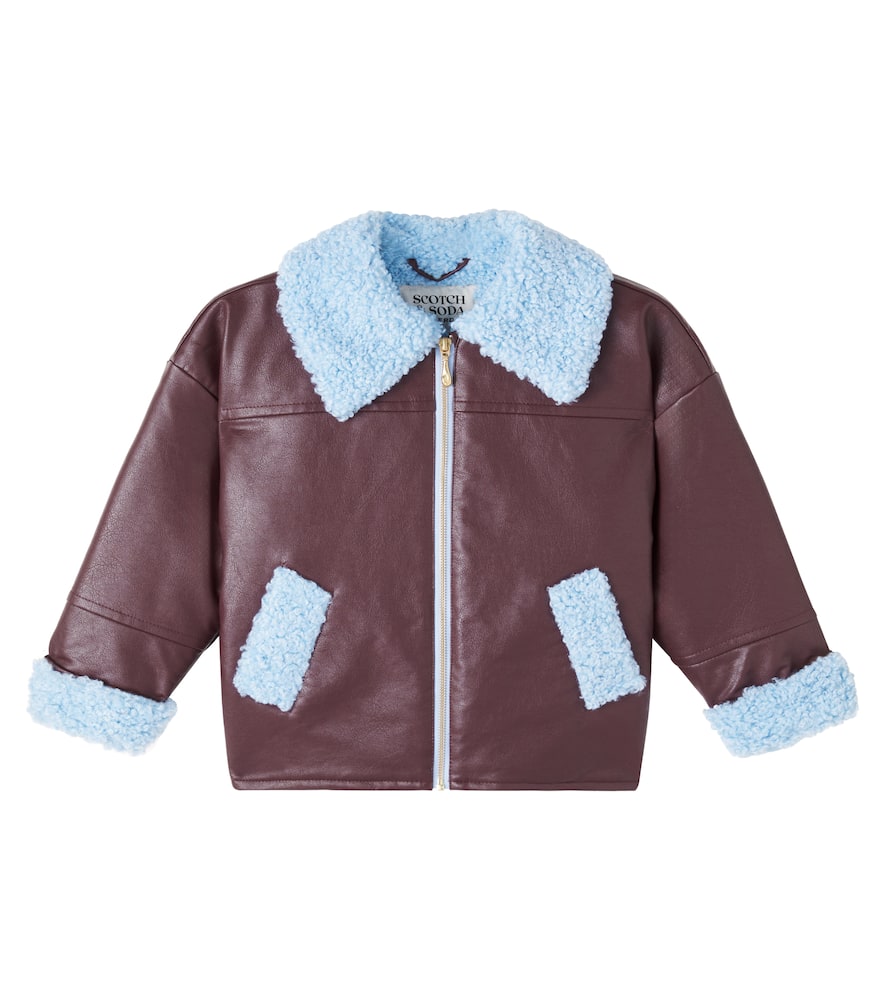 Scotch & Soda Leather-effect Jacket In Multi