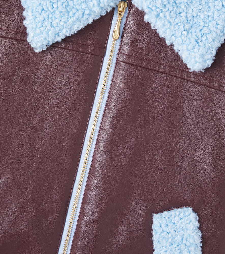 Scotch & Soda Leather-effect Jacket In Multi