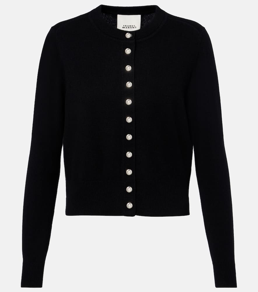 Isabel Marant Idesia Wool And Cashmere Cardigan In Black