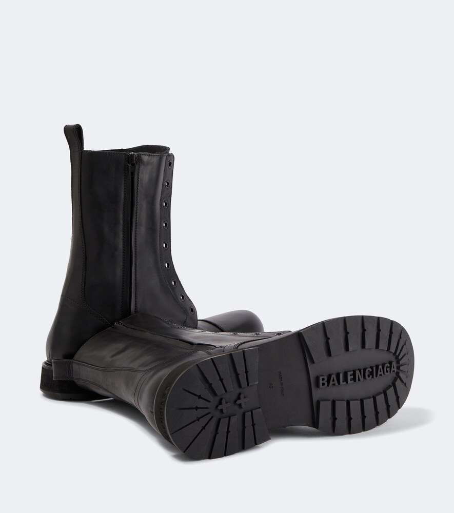  Balenciaga Balenciaga Truck Leather Combat Boots 