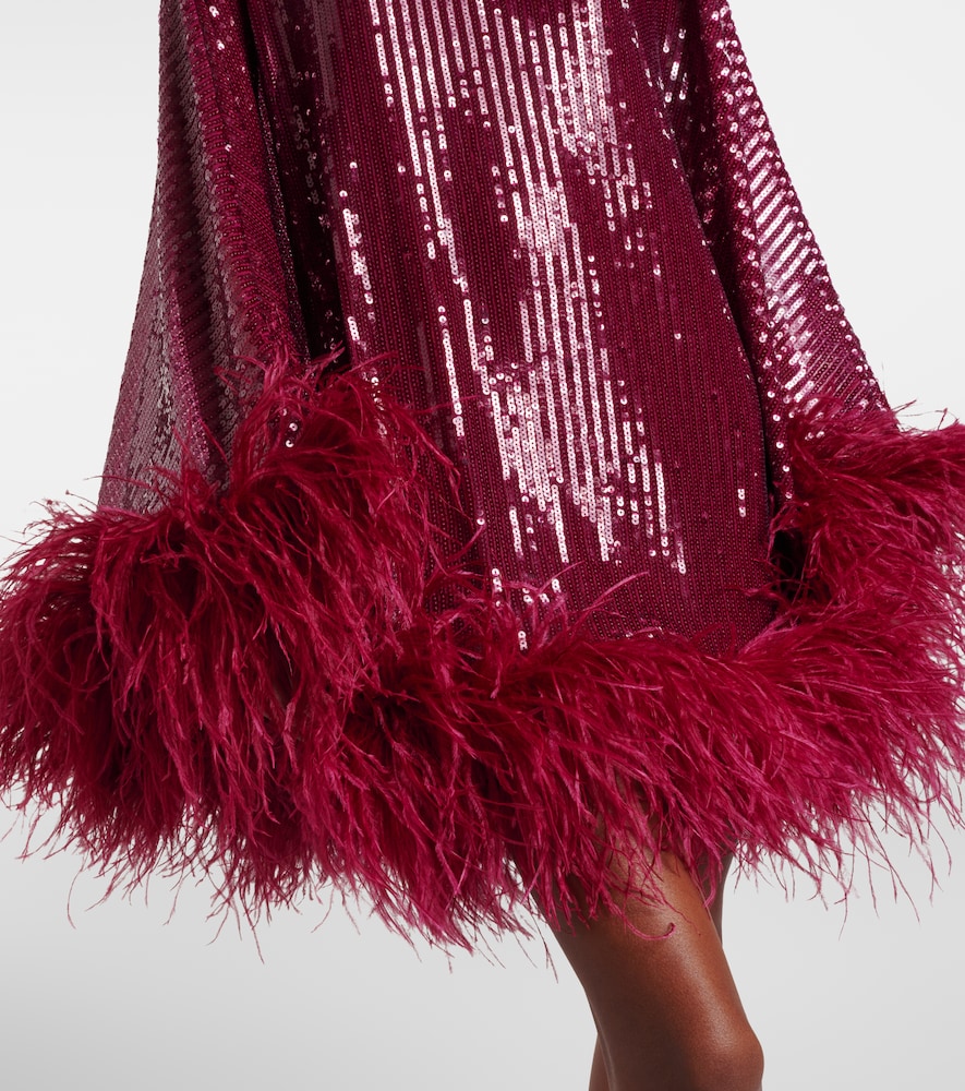  Taller Marmo Taller Marmo Minikleid Vegas Mit Pailletten Und Federn 