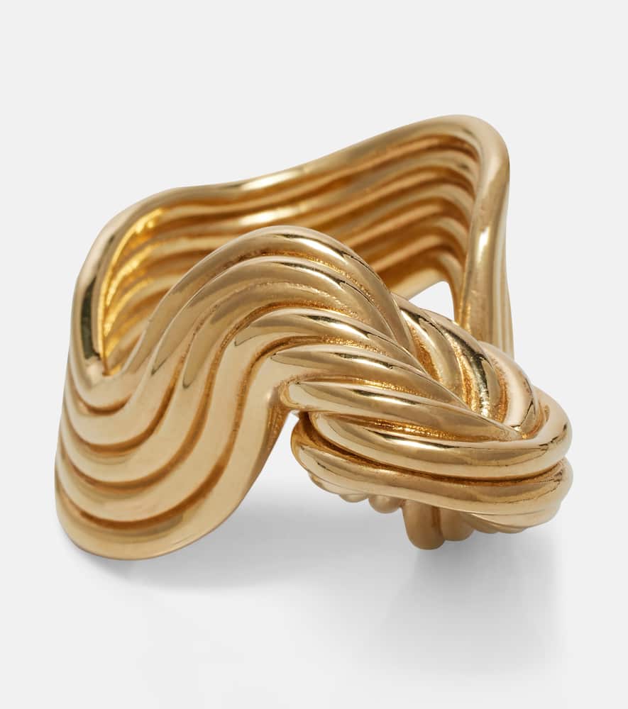 Bottega Veneta Gold-plated Sterling Silver Ring In Gold