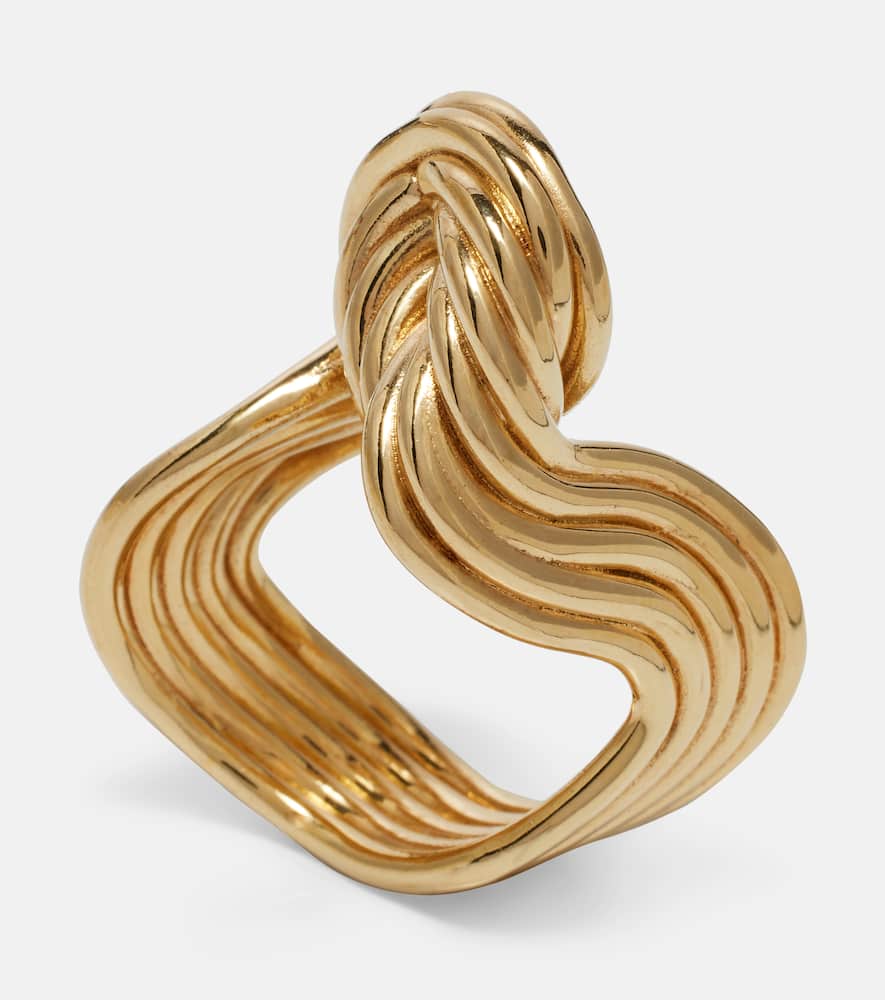 Bottega Veneta Gold-plated Sterling Silver Ring In Gold