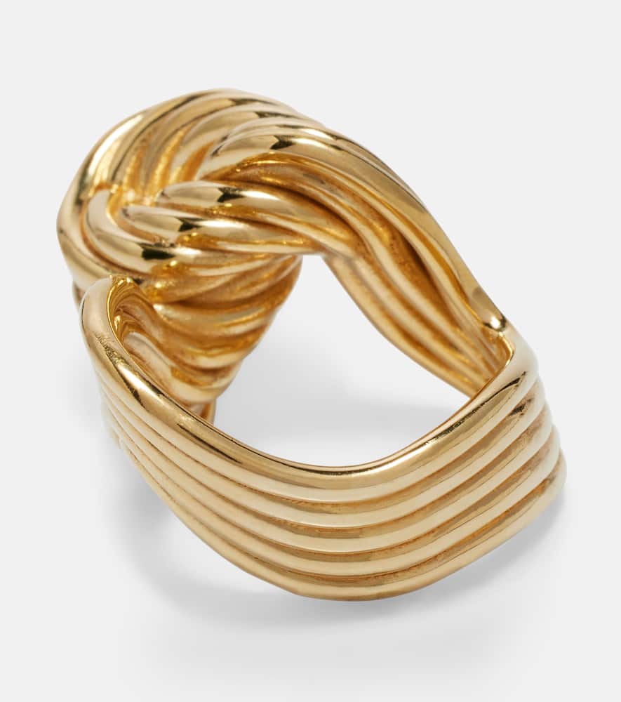 Bottega Veneta Gold-plated Sterling Silver Ring In Gold