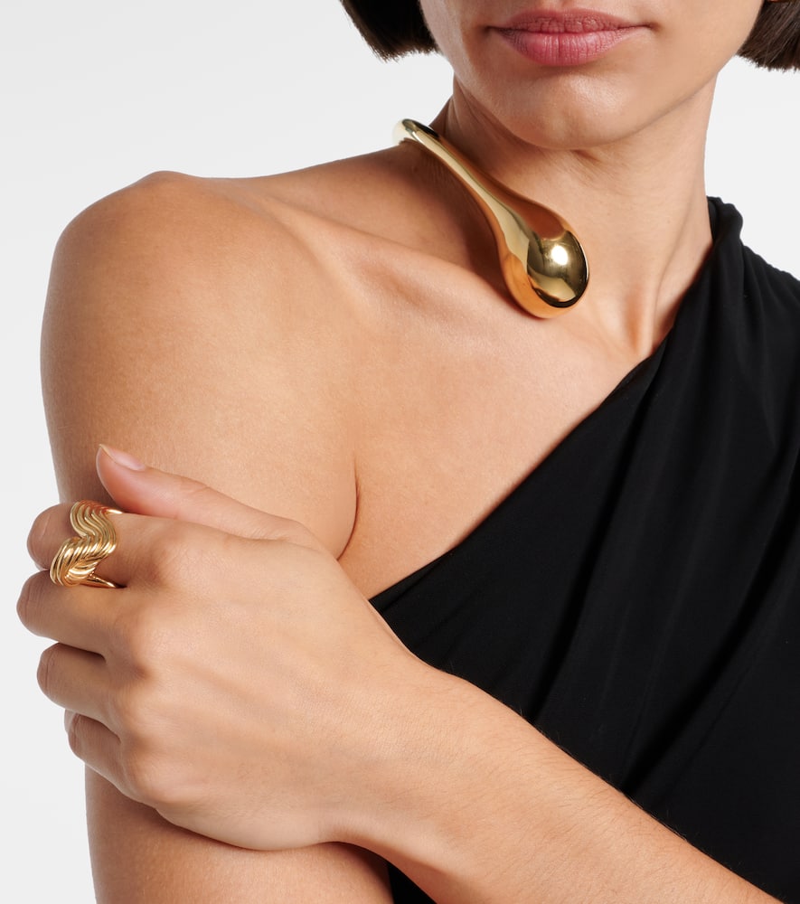 Bottega Veneta Gold-plated Sterling Silver Ring In Gold