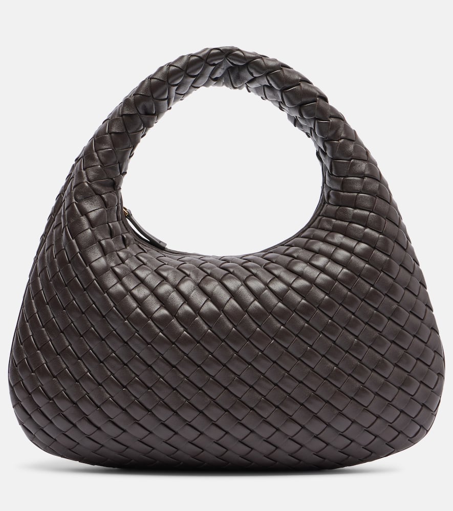 Bottega Veneta Veneta Small Leather Shoulder Bag In Brown