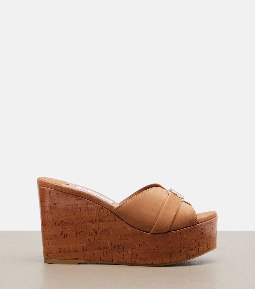  Jimmy Choo Jimmy Choo Mules Con Cuña Leda De Ante 