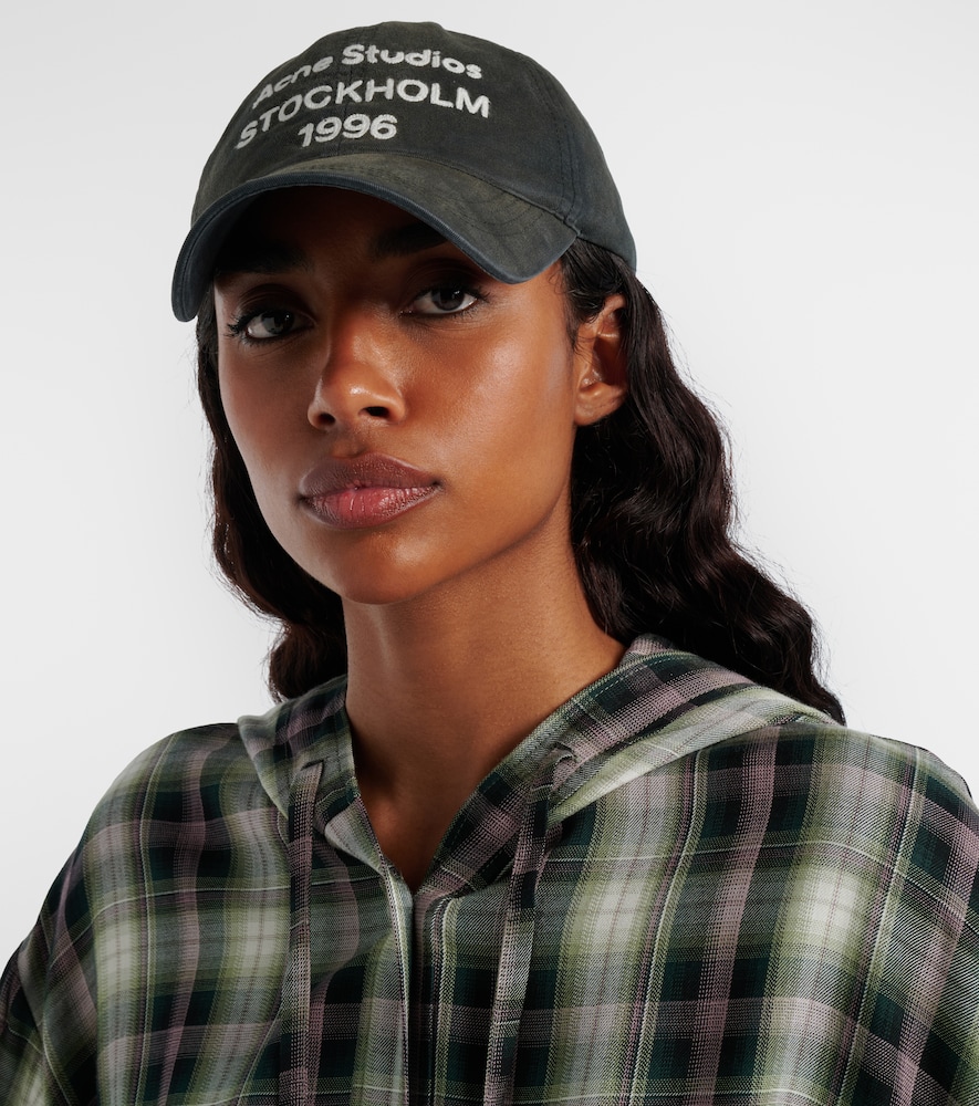 Acne Studios Logo cotton twill baseball cap