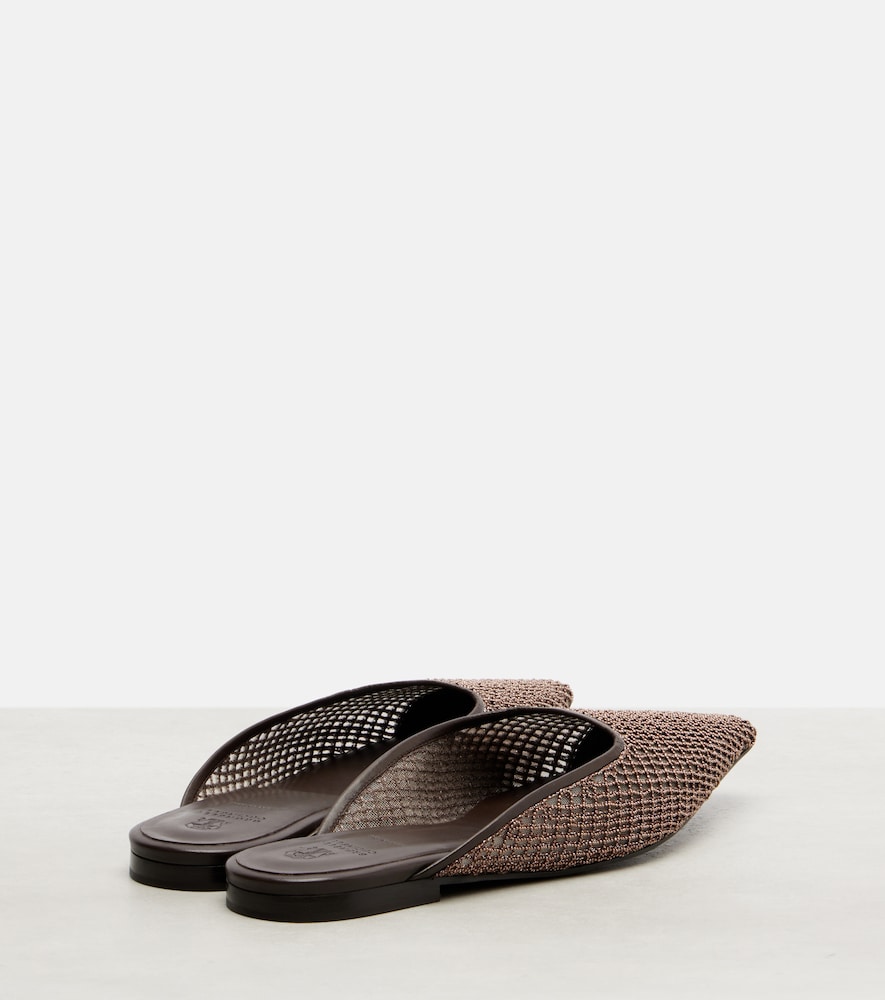  Brunello Cucinelli Brunello Cucinelli Slippers Monili Mit Leder 