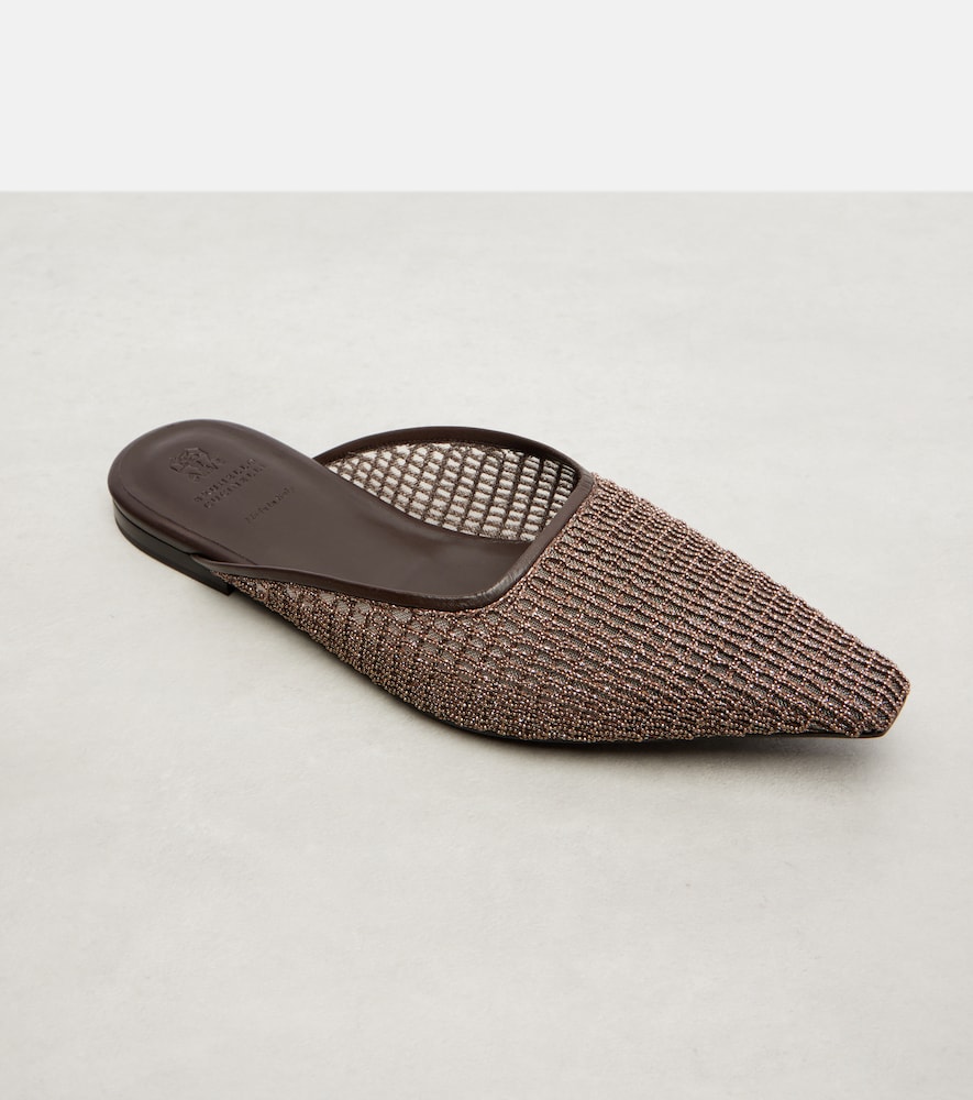  Brunello Cucinelli Brunello Cucinelli Slippers Monili Mit Leder 
