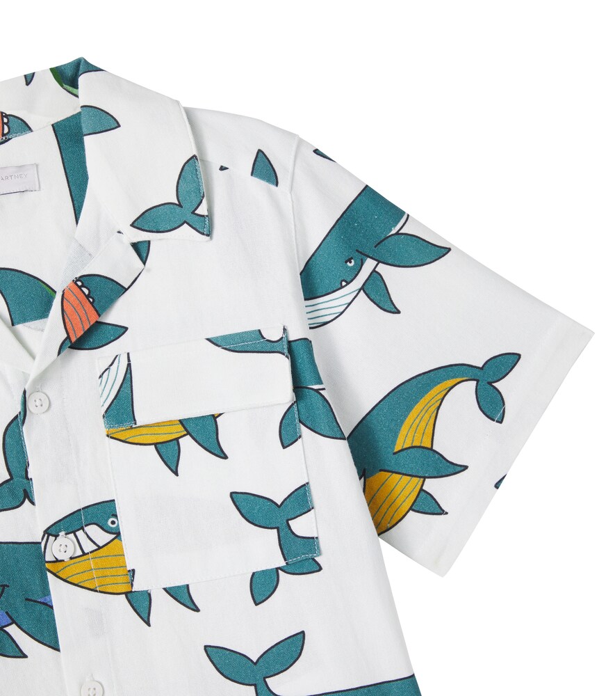  Stella Mccartney Kids Stella Mccartney Kids Printed Cotton Shirt 