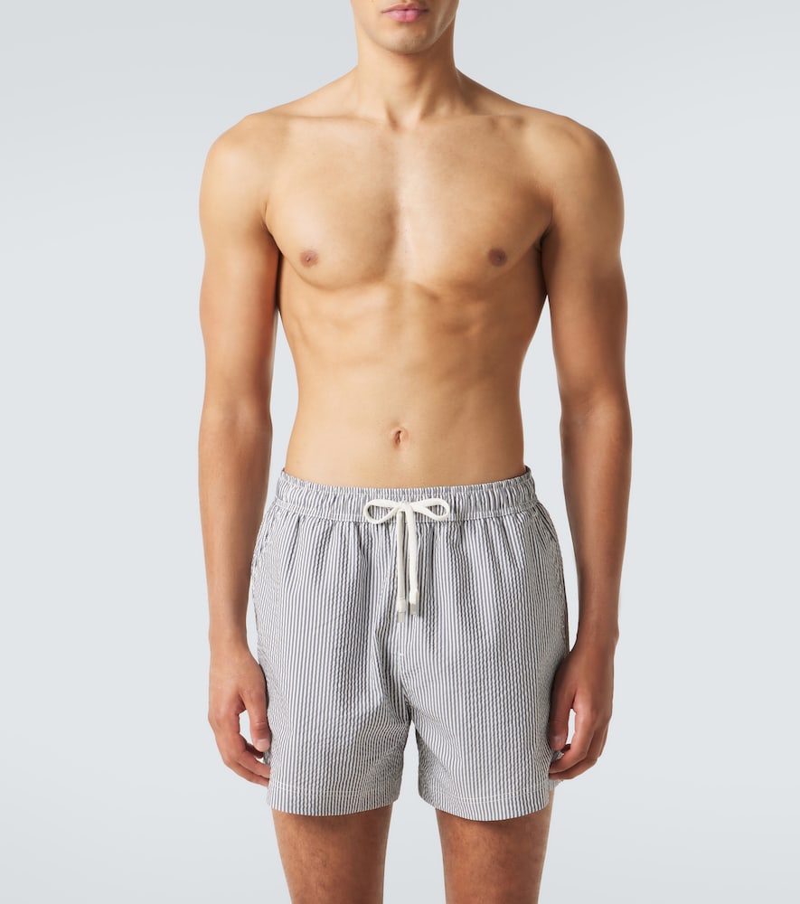  Zegna Zegna Badeshorts Aus Seersucker 