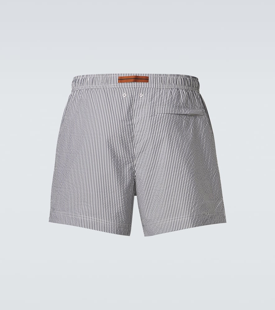  Zegna Zegna Badeshorts Aus Seersucker 