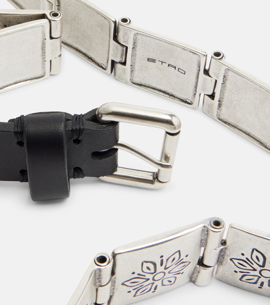  Etro Etro Leather-trimmed Belt 