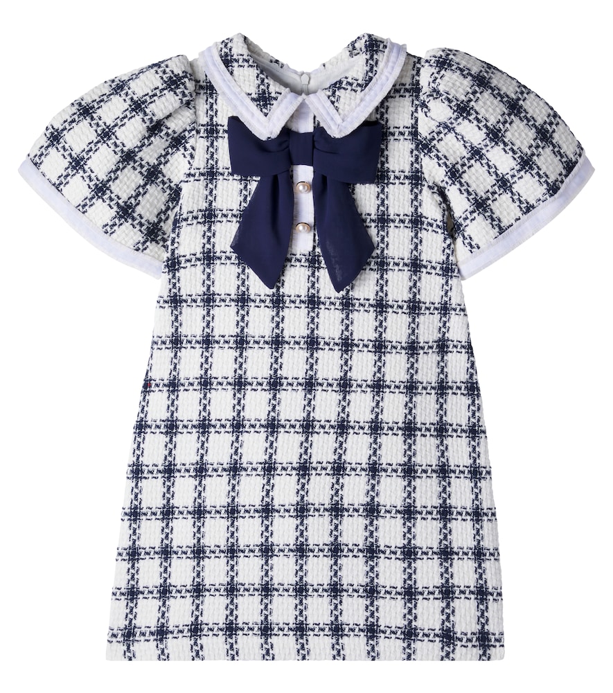 Patachou White Checked Cotton-Blend Tweed Dress Y Size 6 - Mytheresa