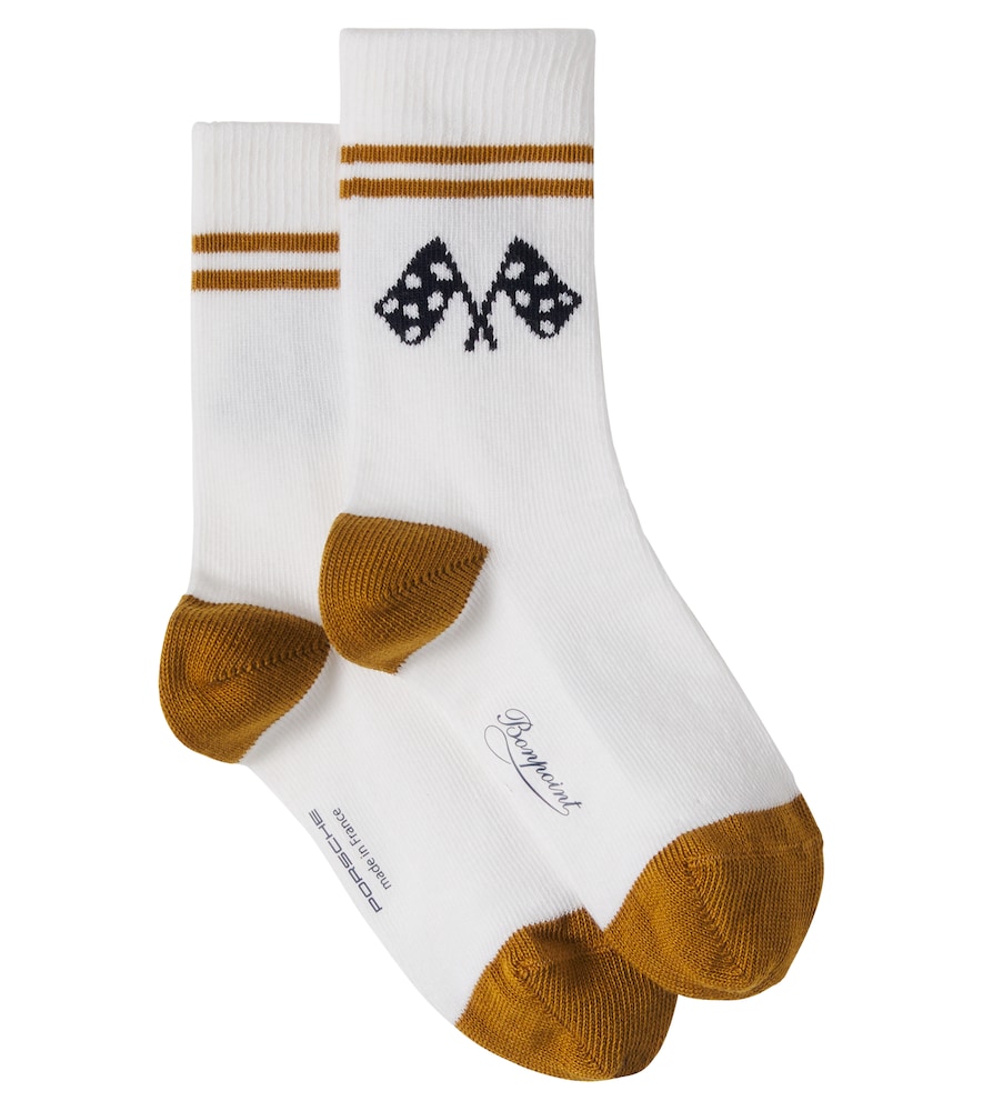 Bonpoint White X Porsche Lir Intarsia Cotton-Blend Socks - Mytheresa