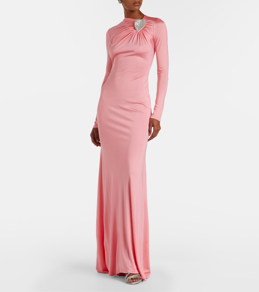 David Koma Embellished satin gown