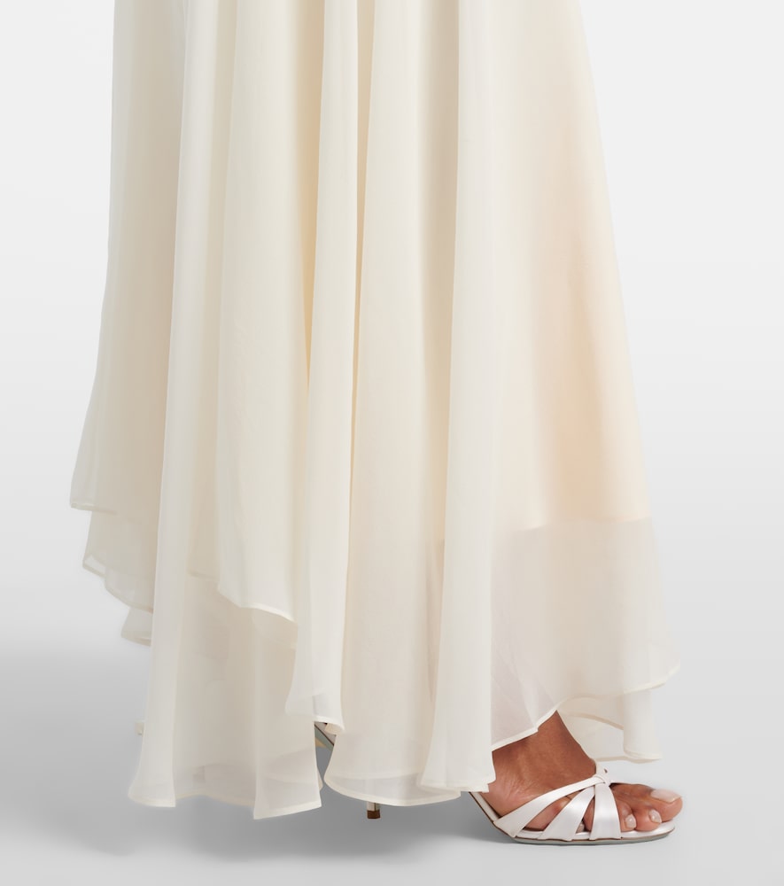  De La Vali De La Vali Bridal Dia Silk Chiffon Gown 