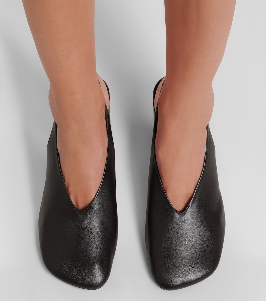 Lemaire Glove leather slingback pumps