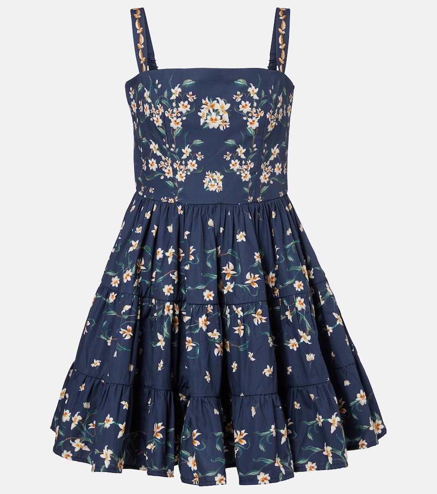 Agua by Agua Bendita Lima floral cotton minidress - Women's Clothing