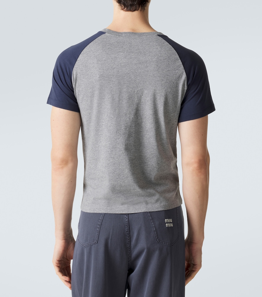 Miu Miu Miu Miu Henley-top Aus Baumwoll-jersey 