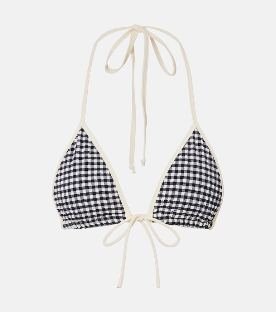 Montce Emma gingham seersucker bikini top