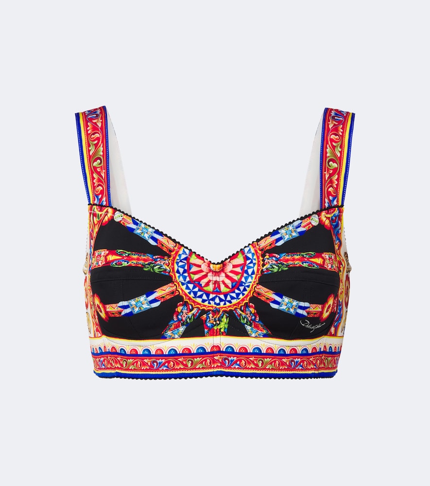 Cropped Top Carretto aus einem Seidengemisch