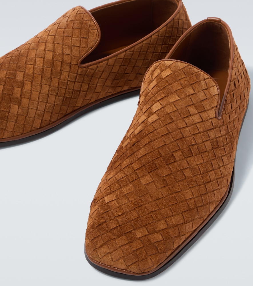 Palazzo Intrecciato Suede Slip-On Shoes