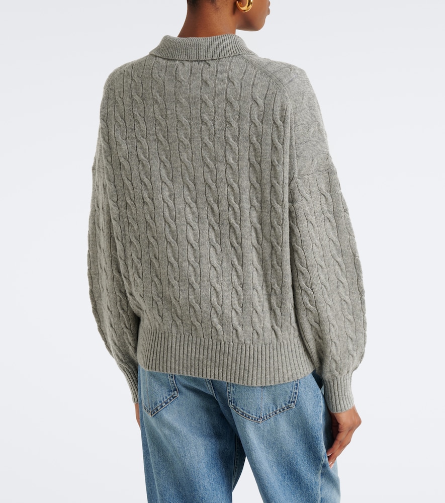 Polo Ralph Lauren Cable-Knit Wool And Cashmere Polo Sweater
