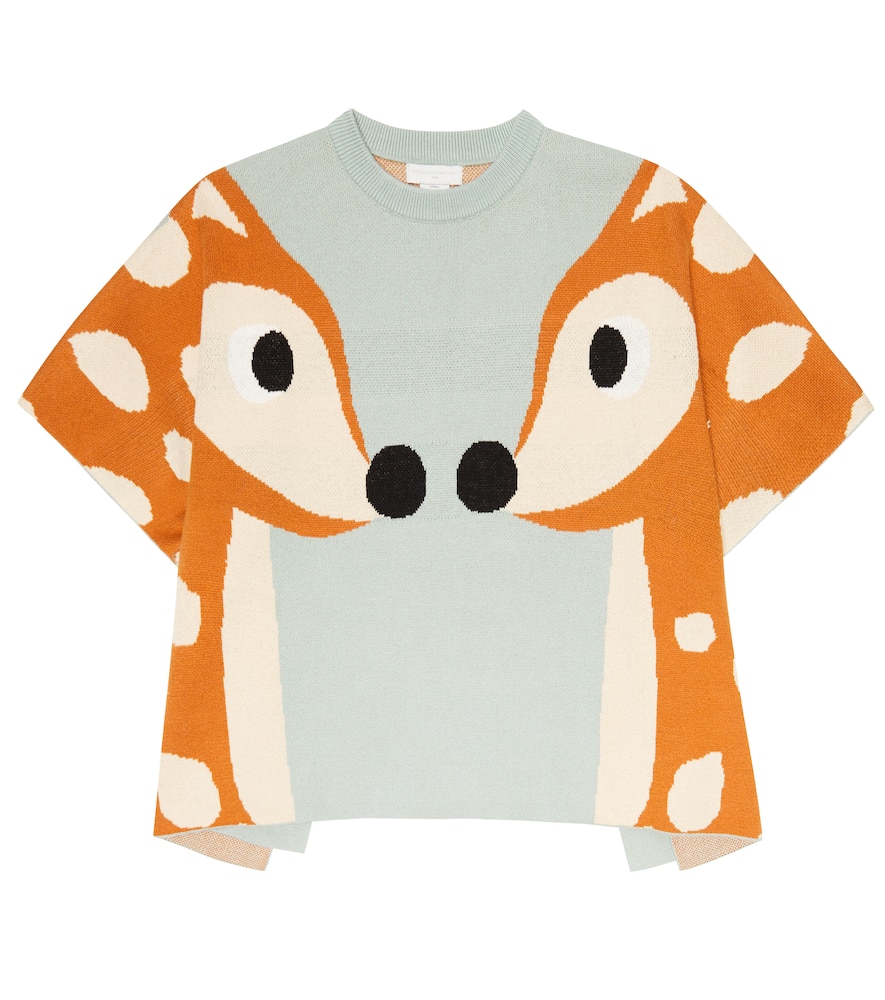 Stella McCartney Kids Jacquard cotton and wool top