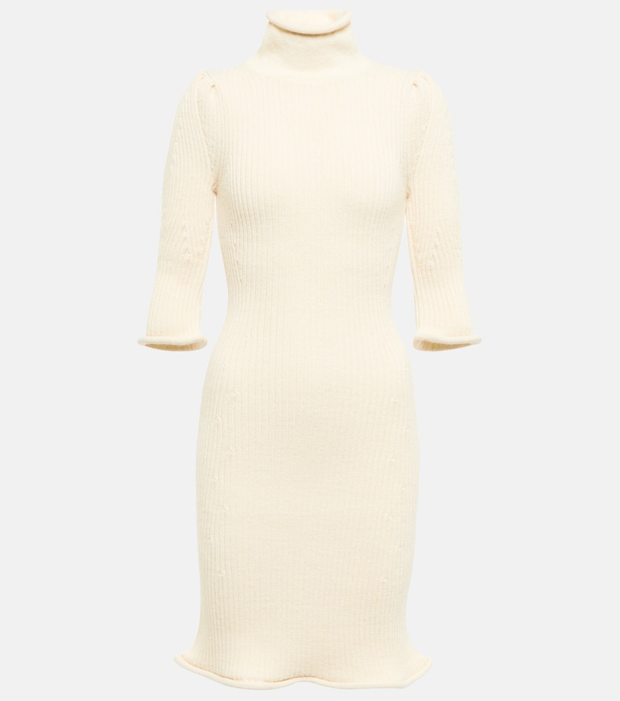 Sportmax Magenta wool-blend minidress