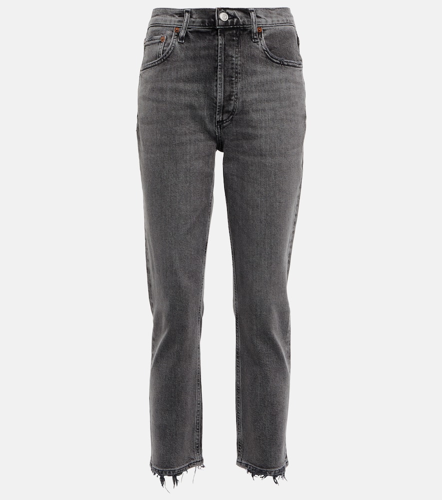 Agolde Riley high-rise cropped slim jeans