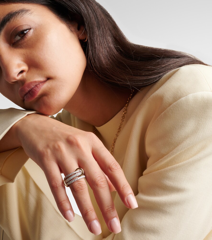 Spinelli Kilcollin Nova sterling silver and 18kt gold ring with diamonds