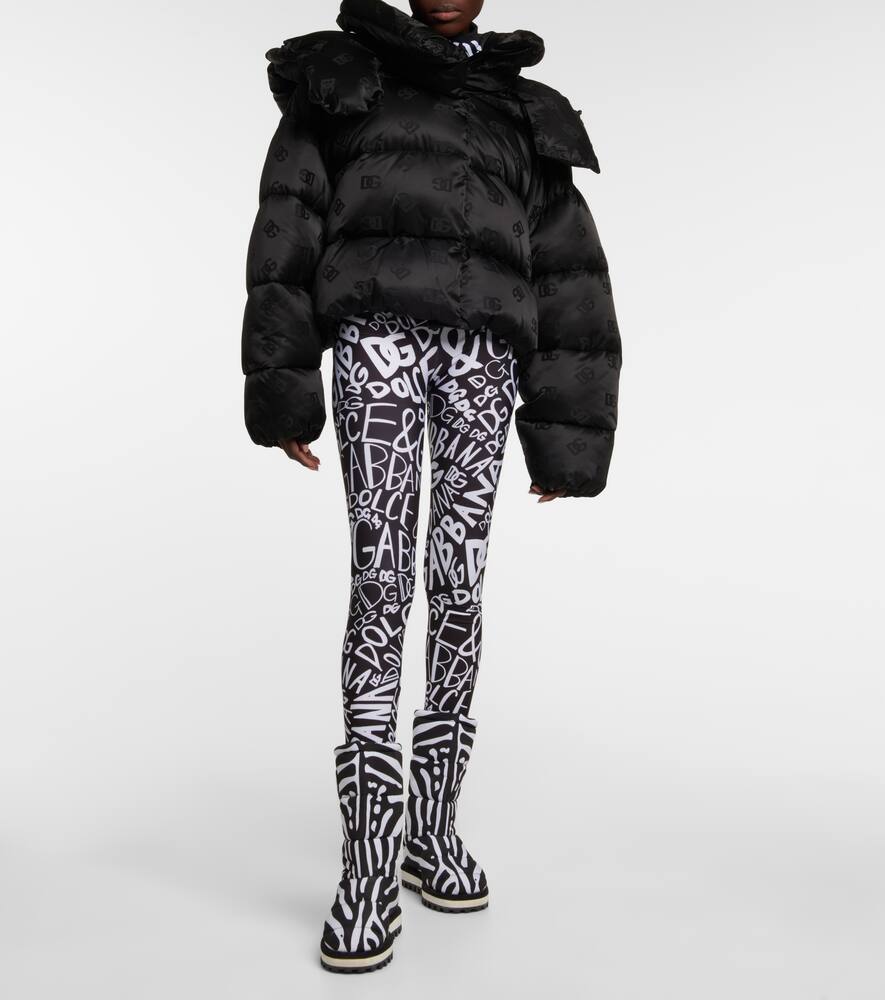 Dolce & Gabbana Zebra-print Padded Nylon Snow Boots