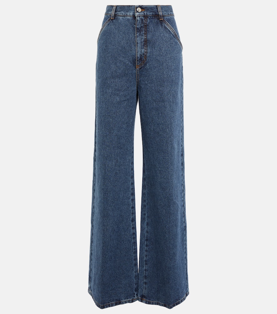 Chloé High-rise Wide-leg Jeans In Blue