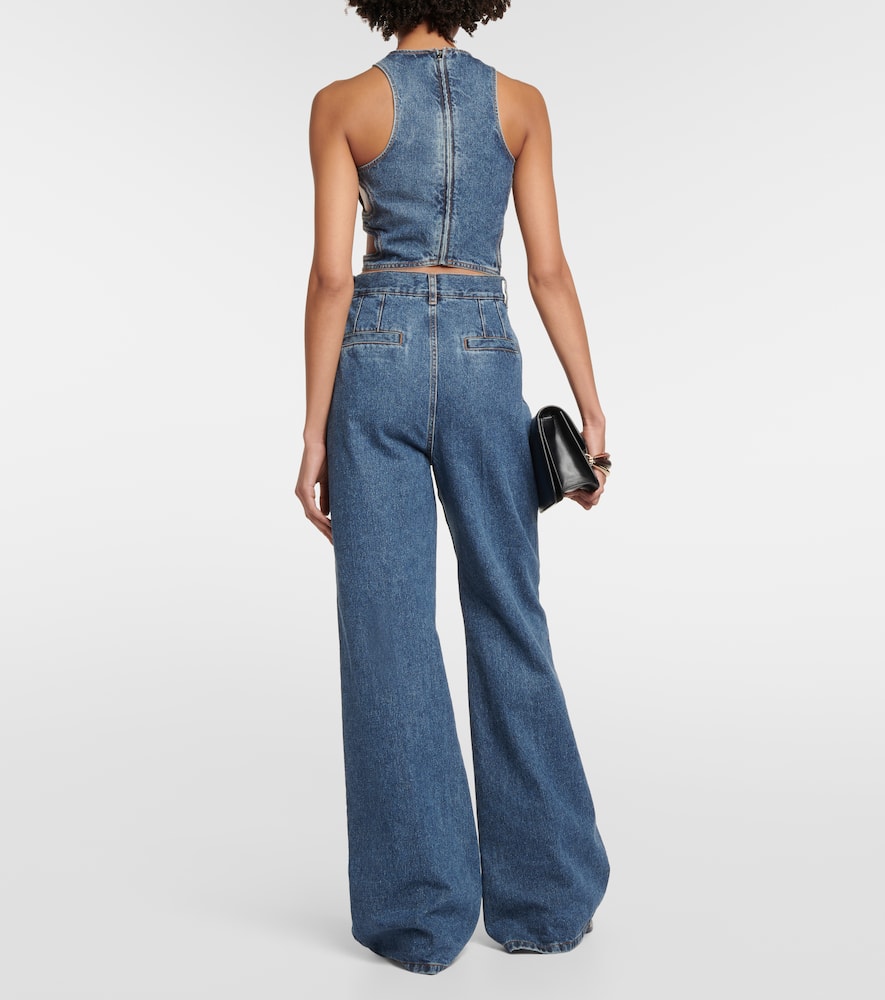 Shop Chloé High-rise Wide-leg Jeans In Blue