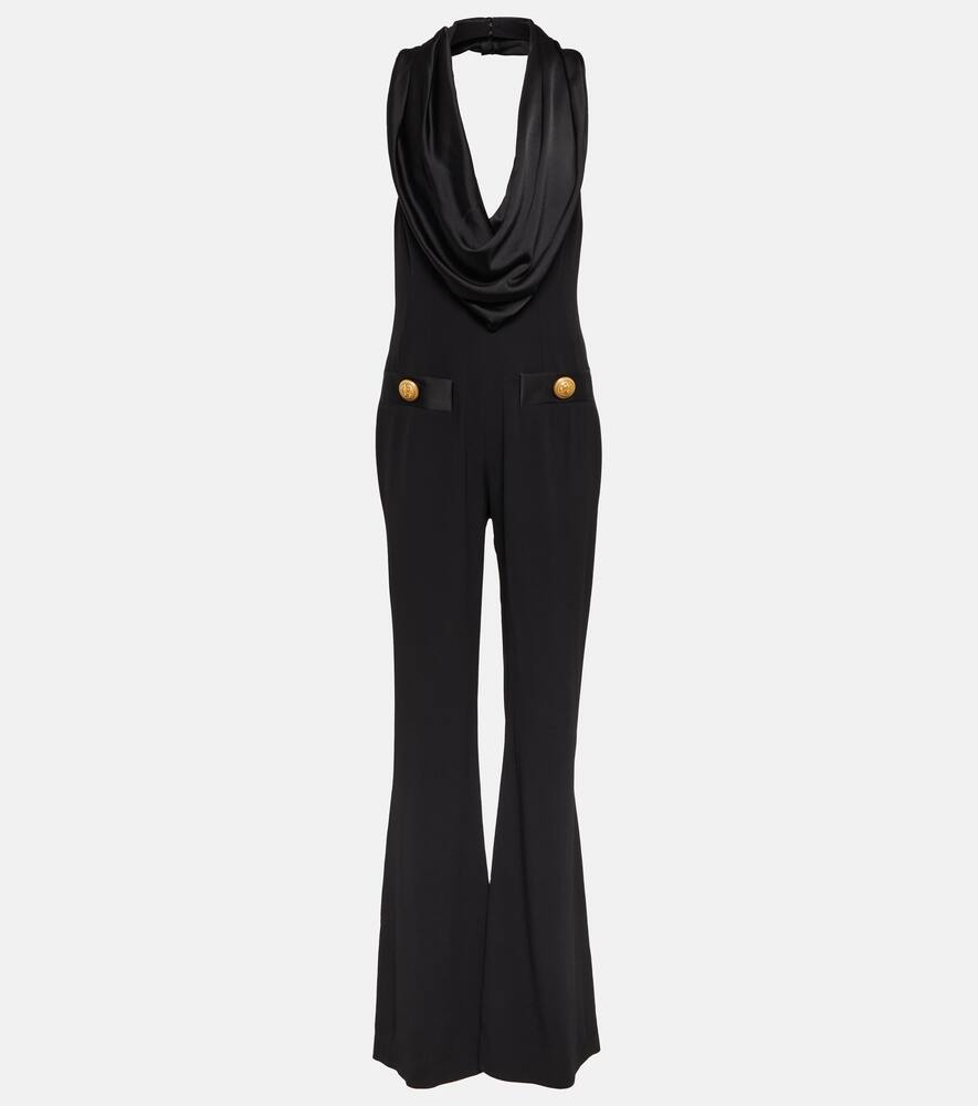 Balmain Halterneck flared jumpsuit