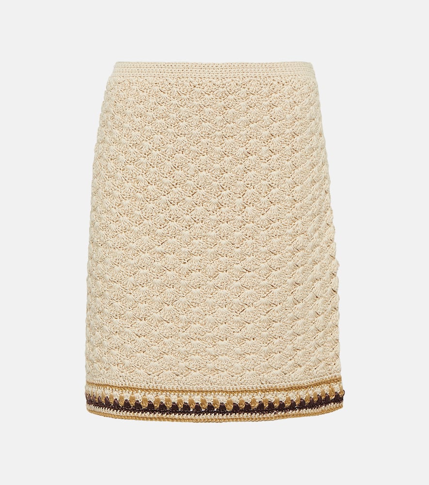 Tory Burch Crochet cotton-blend miniskirt