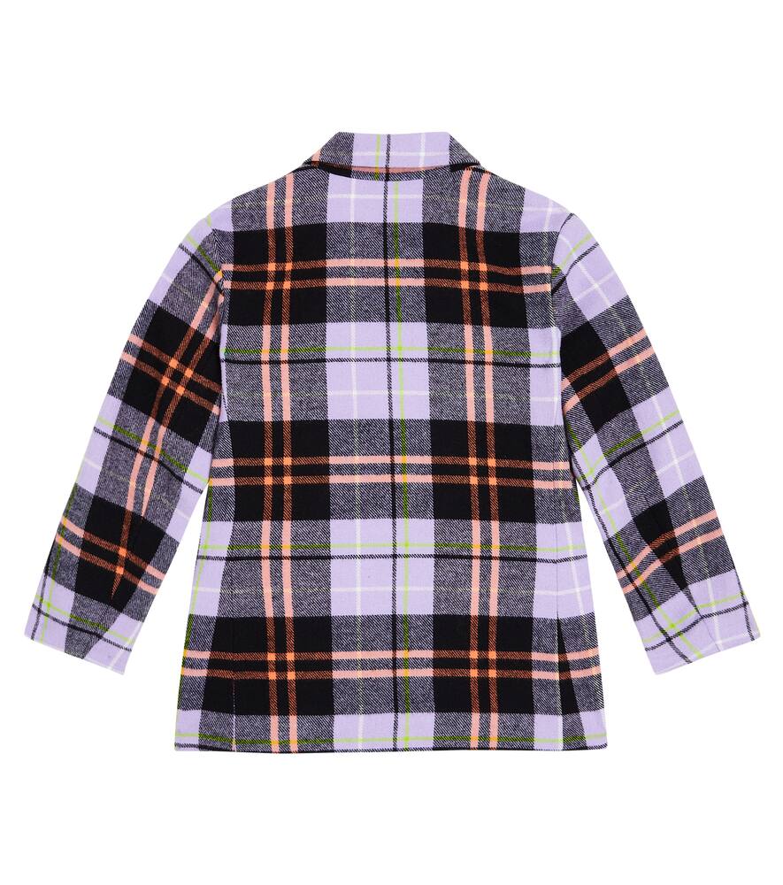 Paade Mode Double-breasted Check Cotton Blazer In Multicoloured