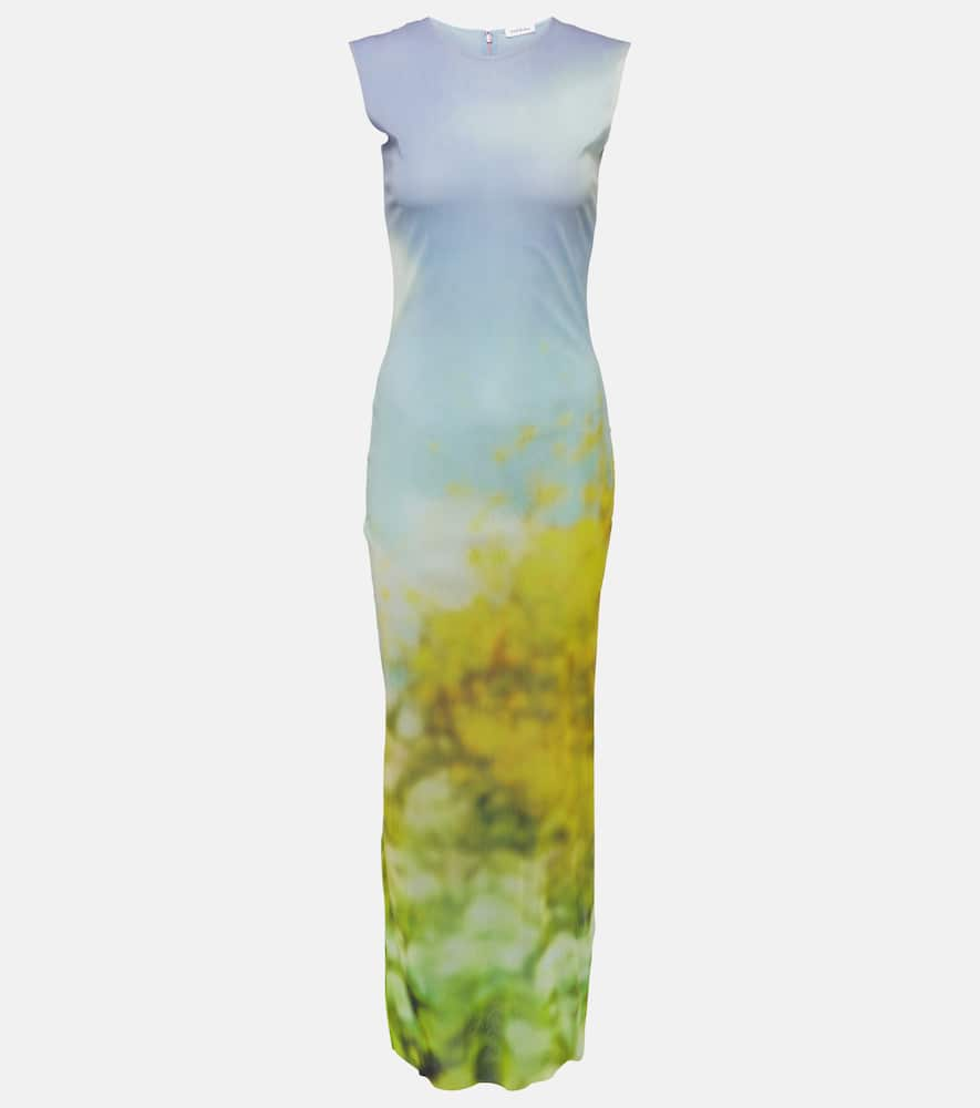 Shop Acne Studios Printed Maxi Dress In Multicoloured