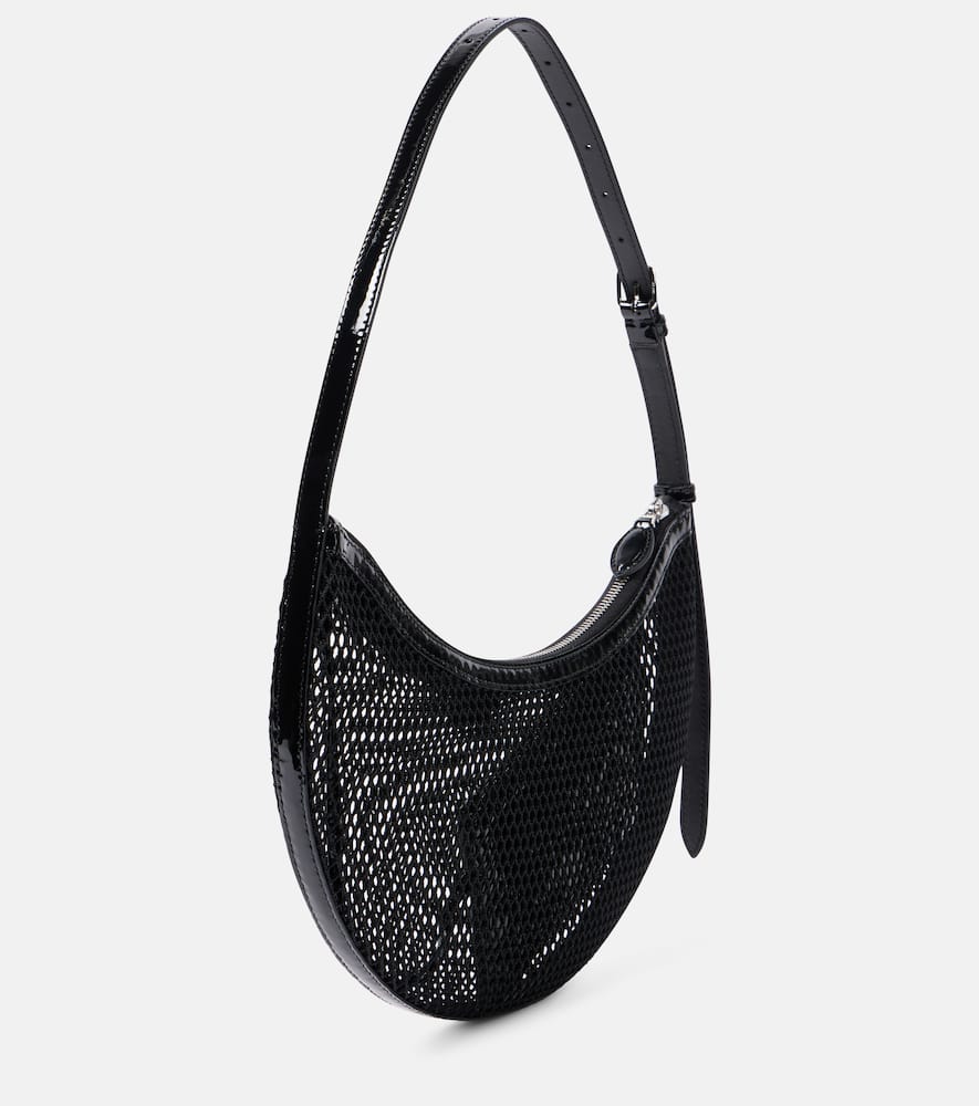 Shop Alaïa One Piece Mini Mesh Shoulder Bag In Black