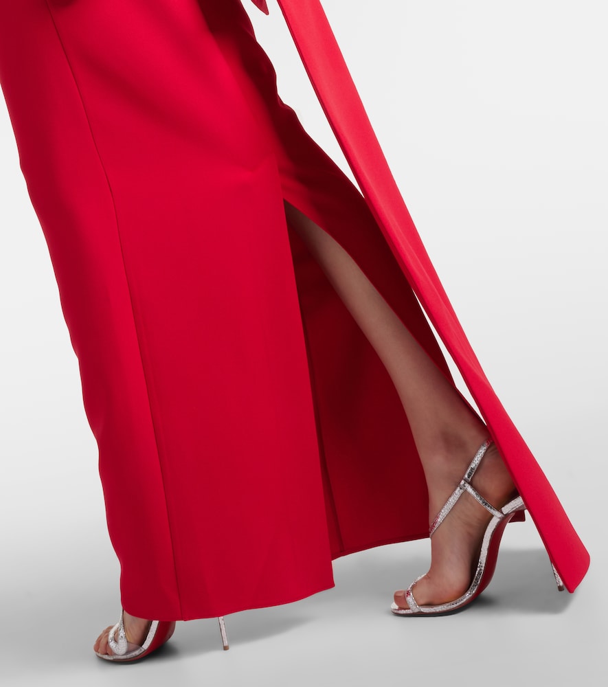  Safiyaa Safiyaa Embroidered Caped Crepe Gown 