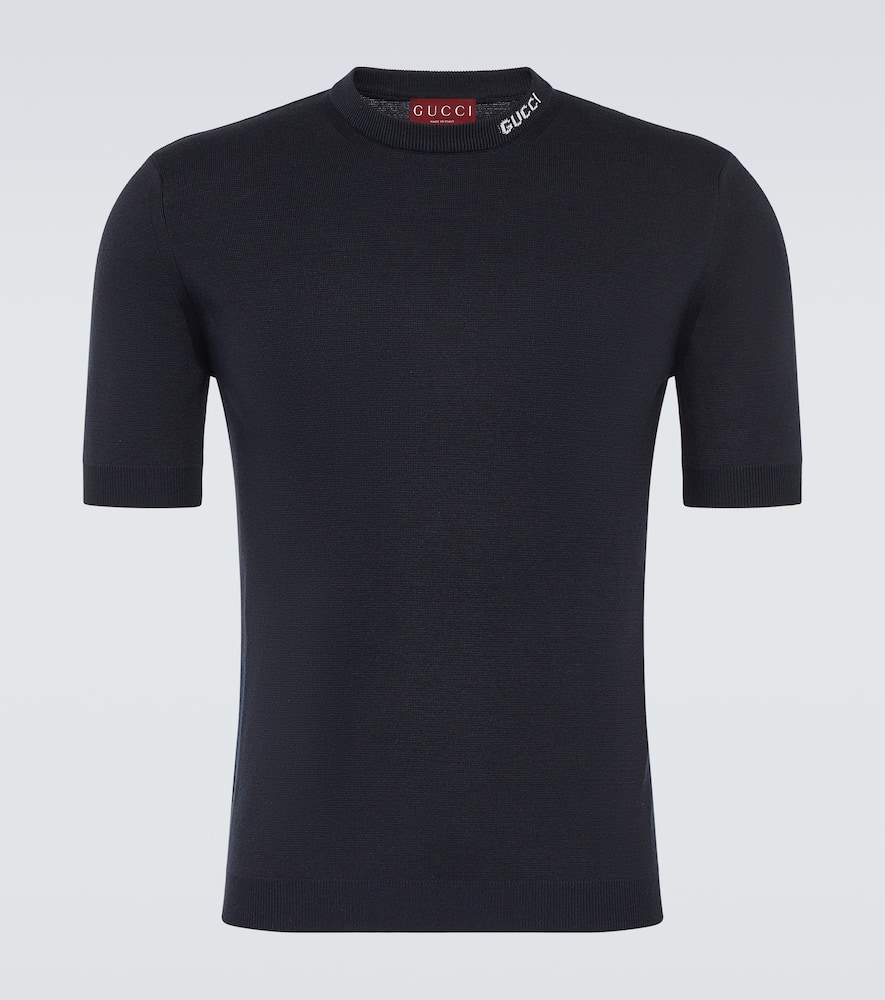 Logo silk and cotton T-shirt