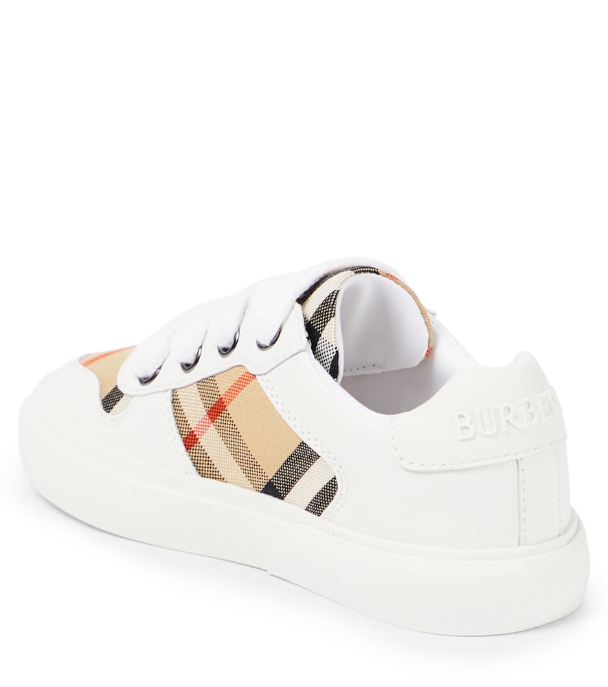 BURBERRY BURBERRY CHECK LEATHER SNEAKERS
