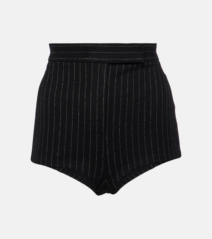 Alex Perry Pinstripe high-rise shorts
