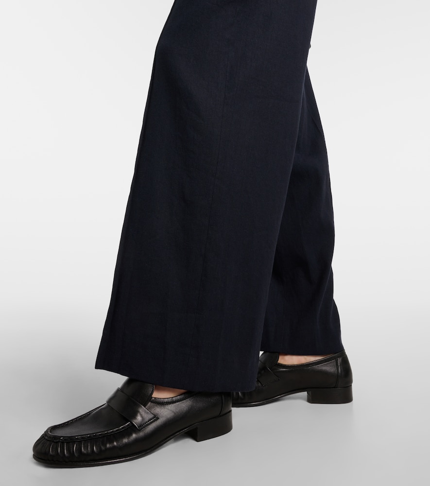  Vince Vince Linen-blend Wide-leg Pants 