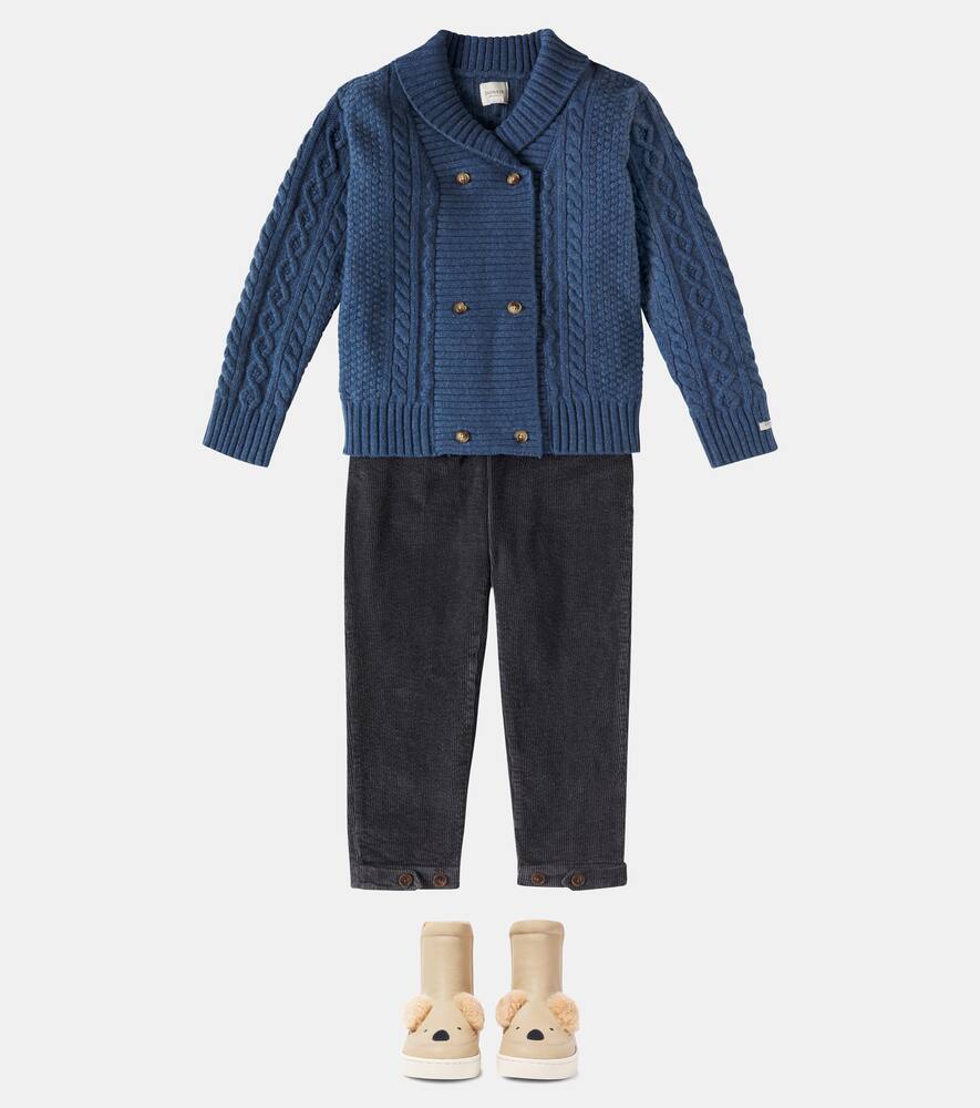 DONSJE JESPER ARAN WOOL-BLEND CARDIGAN